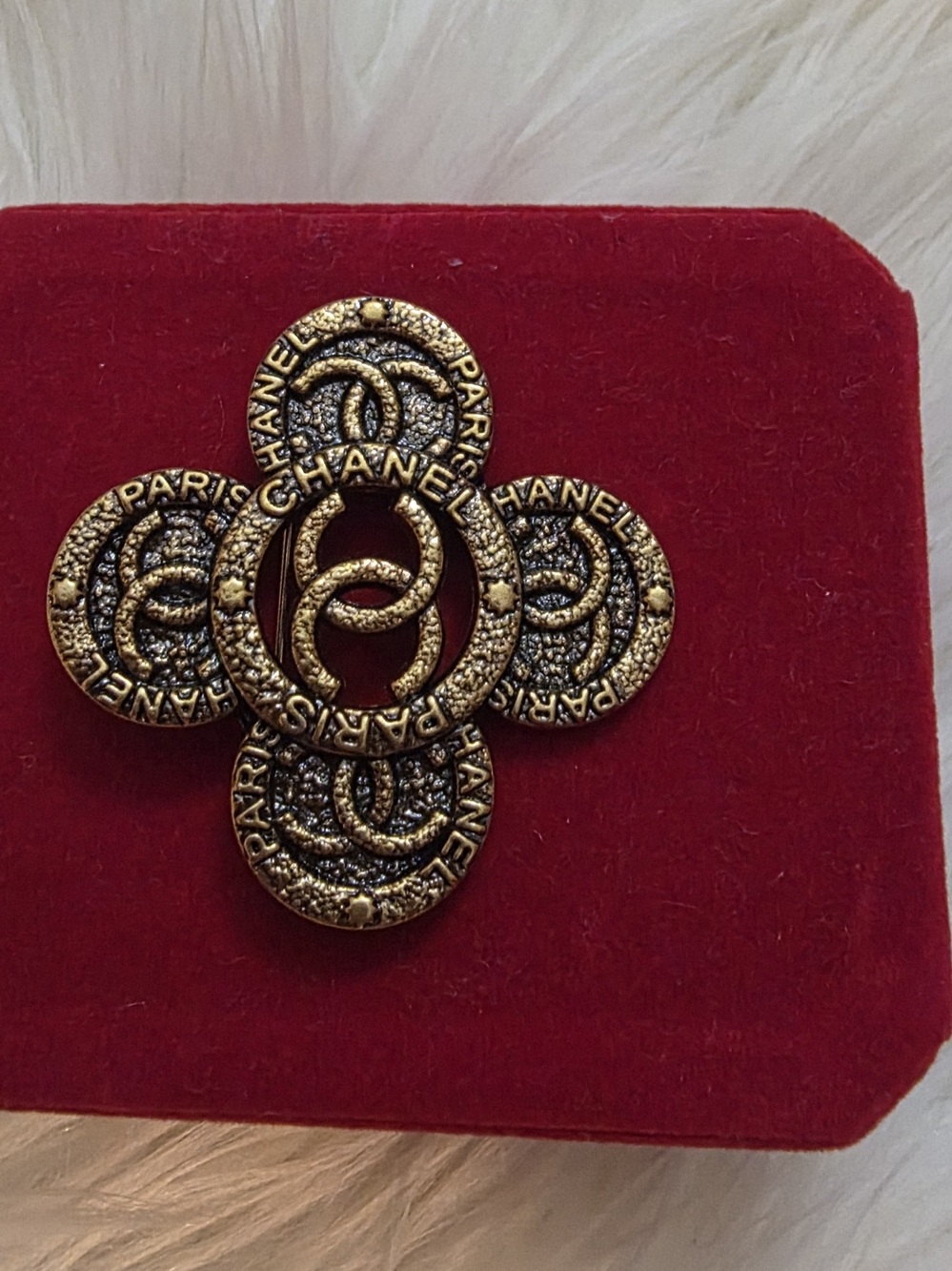 Gold-Tone Signature Brooch